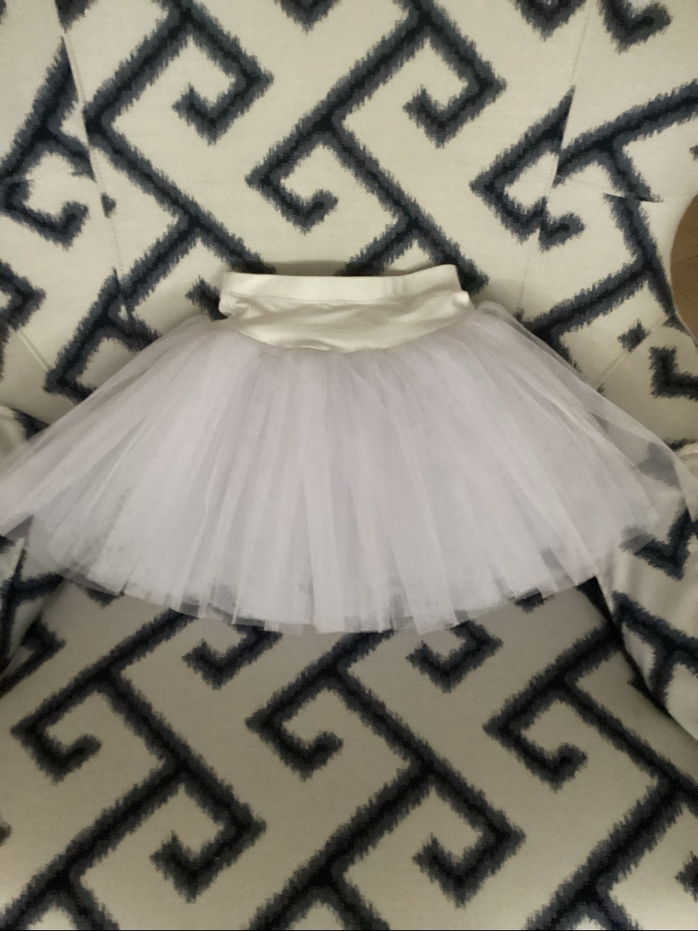 Capezio White Tulle Ballet Tutu Skirt with Elastic Waistband